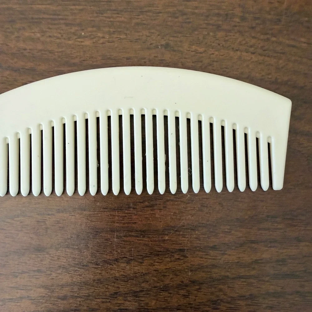 Estee Lauder Vintage Hair Comb Ivory Cream Plastic Curved Vanity Accessory